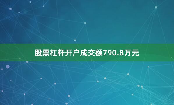 股票杠杆开户成交额790.8万元
